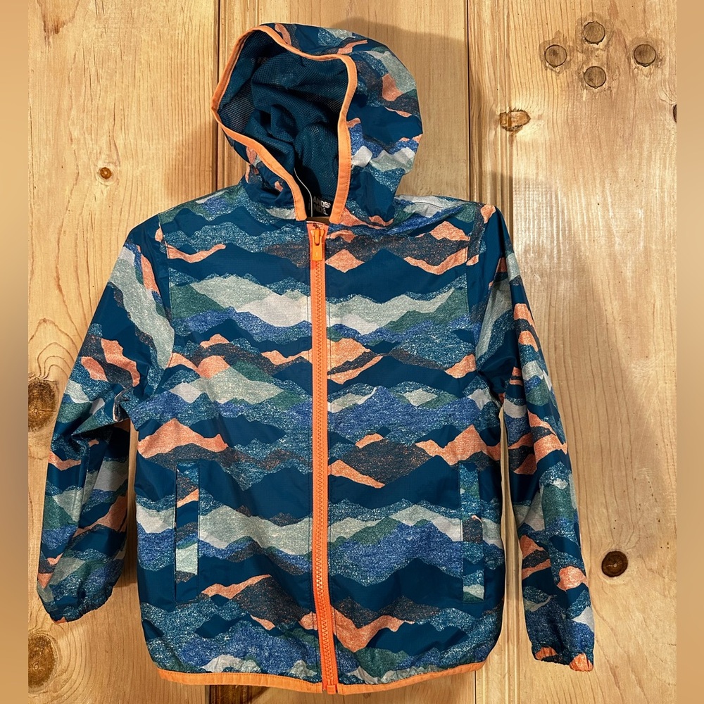 KIDS Lands’ End Hooded Rain Jacket / Windbreaker – Size XS (4–5)